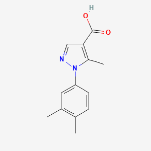 molecular formula C13H14N2O2 B1419955 1-(3,4-Dimethylphenyl)-5-methylpyrazole-4-carboxylic acid CAS No. 1204296-92-3