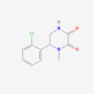 molecular formula C11H11ClN2O2 B1419960 6-(2-氯苯基)-1-甲基哌嗪-2,3-二酮 CAS No. 1204297-09-5