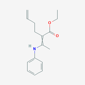 Ethyl 2-(1-anilinoethylidene)hex-5-enoate