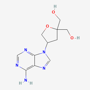 [4-(6-Amino-9H-purin-9-yl)oxolane-2,2-diyl]dimethanol