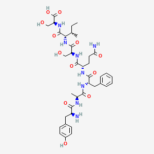 molecular formula C38H54N8O12 B14199744 L-Tyrosyl-L-alanyl-L-phenylalanyl-L-glutaminyl-L-seryl-L-isoleucyl-L-serine CAS No. 876731-35-0