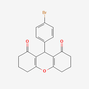 molecular formula C19H17BrO3 B14199756 9-(4-Bromophenyl)-3,4,5,6,7,9-hexahydro-1H-xanthene-1,8(2H)-dione CAS No. 879217-85-3