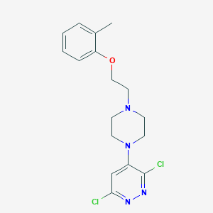 molecular formula C17H20Cl2N4O B14199790 3,6-Dichloro-4-{4-[2-(2-methylphenoxy)ethyl]piperazin-1-yl}pyridazine CAS No. 921769-45-1