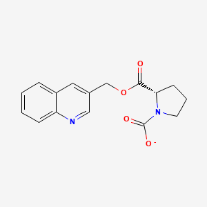 (2S)-2-{[(Quinolin-3-yl)methoxy]carbonyl}pyrrolidine-1-carboxylate