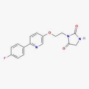 3-(2-{[6-(4-Fluorophenyl)pyridin-3-yl]oxy}ethyl)imidazolidine-2,4-dione