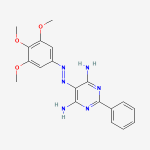 2-Phenyl-5-[(E)-(3,4,5-trimethoxyphenyl)diazenyl]pyrimidine-4,6-diamine