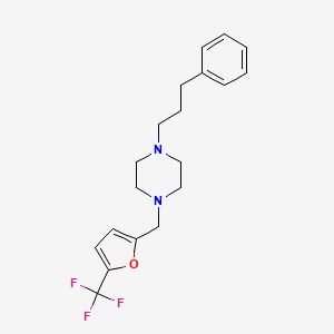 1-(3-Phenylpropyl)-4-{[5-(trifluoromethyl)furan-2-yl]methyl}piperazine