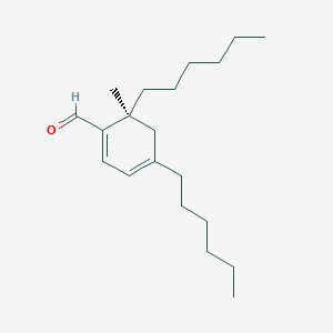 (6S)-4,6-Dihexyl-6-methylcyclohexa-1,3-diene-1-carbaldehyde