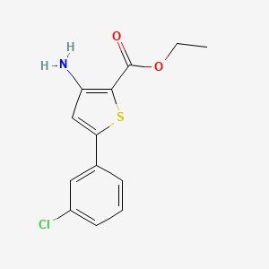 molecular formula C13H12ClNO2S B1419994 3-氨基-5-(3-氯苯基)噻吩-2-羧酸乙酯 CAS No. 1094398-54-5