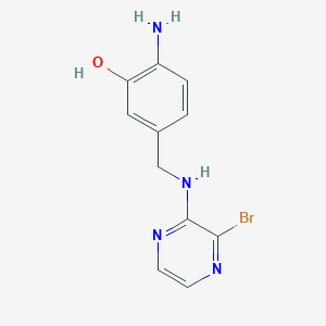 2-Amino-5-{[(3-bromopyrazin-2-yl)amino]methyl}phenol