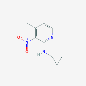 molecular formula C9H11N3O2 B142000 N-环丙基-4-甲基-3-硝基-2-吡啶胺 CAS No. 284686-17-5