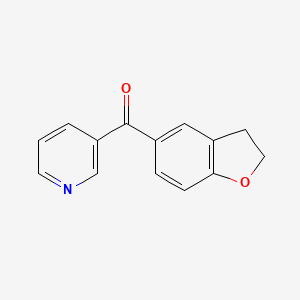 molecular formula C14H11NO2 B1420003 3-(2,3-Dihydro-1-benzofuran-5-carbonyl)pyridine CAS No. 1094347-90-6