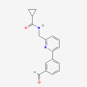 N-{[6-(3-Formylphenyl)pyridin-2-yl]methyl}cyclopropanecarboxamide