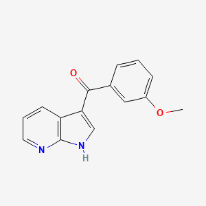 molecular formula C15H12N2O2 B1420004 3-(3-methoxybenzoyl)-1H-pyrrolo[2,3-b]pyridine CAS No. 858116-73-1
