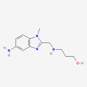 3-{[(5-Amino-1-methyl-1H-benzimidazol-2-yl)methyl]amino}propan-1-ol