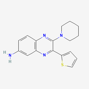 2-(Piperidin-1-yl)-3-(thiophen-2-yl)quinoxalin-6-amine