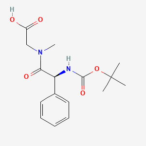 N-{(2S)-2-[(tert-Butoxycarbonyl)amino]-2-phenylacetyl}-N-methylglycine