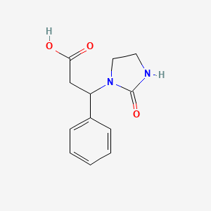 molecular formula C12H14N2O3 B1420009 3-(2-氧代咪唑烷-1-基)-3-苯基丙酸 CAS No. 1152905-63-9