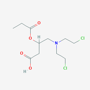 4-[Bis(2-chloroethyl)amino]-3-(propanoyloxy)butanoic acid