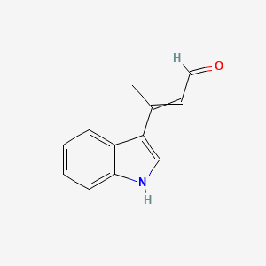 molecular formula C12H11NO B14200112 3-(1H-indol-3-yl)but-2-enal CAS No. 923293-11-2