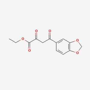 molecular formula C13H12O6 B1420012 4-(2H-1,3-苯并二氧杂环-5-基)-2,4-二氧代丁酸乙酯 CAS No. 62849-03-0