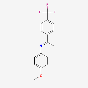 Benzenamine, 4-methoxy-N-[1-[4-(trifluoromethyl)phenyl]ethylidene]-