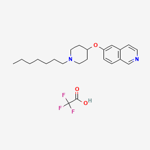 6-(1-Heptylpiperidin-4-yl)oxyisoquinoline;2,2,2-trifluoroacetic acid