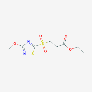 Ethyl 3-(3-methoxy-1,2,4-thiadiazole-5-sulfonyl)propanoate