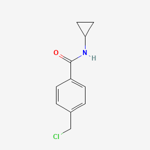 molecular formula C11H12ClNO B1420016 4-(氯甲基)-环丙基苯甲酰胺 CAS No. 873371-67-6