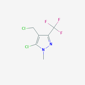 molecular formula C6H5Cl2F3N2 B1420018 5-Chloro-4-chloromethyl-1-methyl-3-trifluoromethyl-1H-pyrazole CAS No. 1152623-73-8