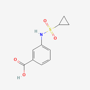 molecular formula C10H11NO4S B1420035 3-[(环丙基磺酰基)氨基]苯甲酸 CAS No. 1203110-28-4