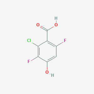 molecular formula C7H3ClF2O3 B1420043 2-Chloro-3,6-difluoro-4-hydroxybenzoic acid CAS No. 749230-42-0