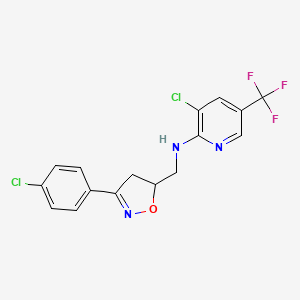 3-chloro-N-{[3-(4-chlorophenyl)-4,5-dihydro-5-isoxazolyl]methyl}-5-(trifluoromethyl)-2-pyridinamine