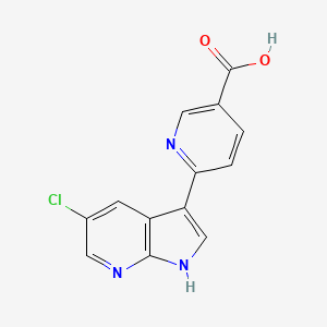 3-Pyridinecarboxylic acid, 6-(5-chloro-1H-pyrrolo[2,3-b]pyridin-3-yl)-