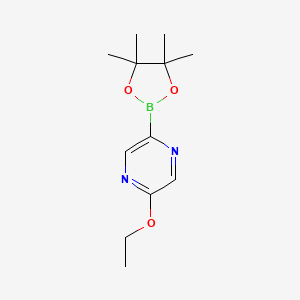 B1420046 2-Ethoxy-5-(4,4,5,5-tetramethyl-1,3,2-dioxaborolan-2-YL)pyrazine CAS No. 1186041-95-1
