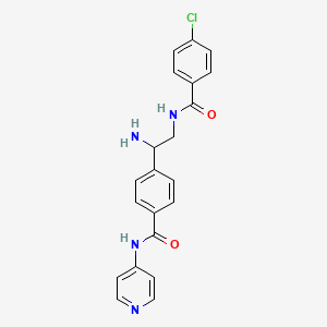 4-[1-Amino-2-(4-chlorobenzamido)ethyl]-N-(pyridin-4-yl)benzamide