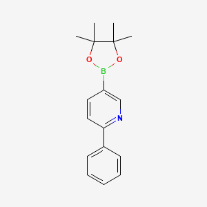 molecular formula C17H20BNO2 B1420047 2-苯基-5-(4,4,5,5-四甲基-1,3,2-二氧杂硼环-2-基)吡啶 CAS No. 879291-27-7