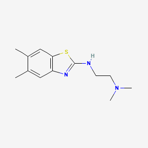 molecular formula C13H19N3S B1420048 N'-(5,6-dimethyl-1,3-benzothiazol-2-yl)-N,N-dimethylethane-1,2-diamine CAS No. 1177275-84-1