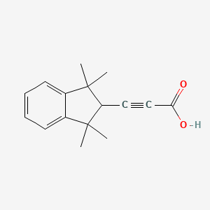 3-(1,1,3,3-Tetramethyl-2,3-dihydro-1H-inden-2-yl)prop-2-ynoic acid