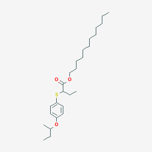 Dodecyl 2-({4-[(butan-2-yl)oxy]phenyl}sulfanyl)butanoate