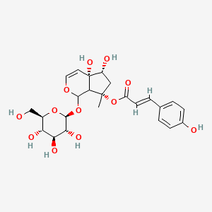 [(4aS,5R,7S)-4a,5-dihydroxy-7-methyl-1-[(2S,3R,4S,5S,6R)-3,4,5-trihydroxy-6-(hydroxymethyl)oxan-2-yl]oxy-1,5,6,7a-tetrahydrocyclopenta[c]pyran-7-yl] (E)-3-(4-hydroxyphenyl)prop-2-enoate