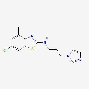 molecular formula C14H15ClN4S B1420056 N-(3-(1H-imidazol-1-yl)propyl)-6-chloro-4-methylbenzo[d]thiazol-2-amine CAS No. 1177305-43-9