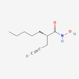 molecular formula C10H17NO2 B14200567 Heptanamide, N-hydroxy-2-(2-propynyl)-, (2S)- CAS No. 853211-12-8