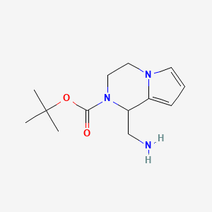 molecular formula C13H21N3O2 B1420057 叔丁基 1-(氨甲基)-3,4-二氢吡咯并[1,2-a]嘧啶-2(1H)-甲酸酯 CAS No. 1105193-91-6