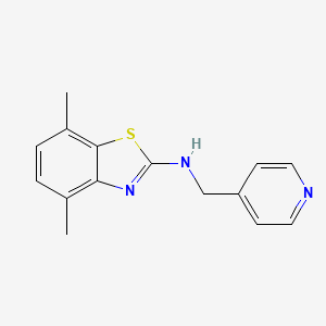 molecular formula C15H15N3S B1420058 4,7-dimethyl-N-(pyridin-4-ylmethyl)-1,3-benzothiazol-2-amine CAS No. 1204297-24-4