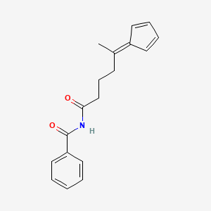 molecular formula C18H19NO2 B14200609 Benzamide, N-[5-(2,4-cyclopentadien-1-ylidene)-1-oxohexyl]- CAS No. 833447-37-3