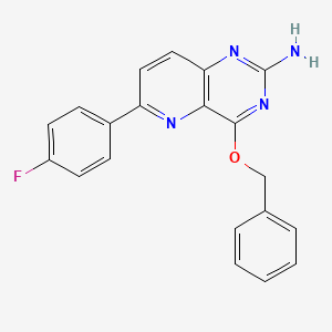 molecular formula C20H15FN4O B14200612 4-(Benzyloxy)-6-(4-fluorophenyl)pyrido[3,2-d]pyrimidin-2-amine CAS No. 897362-45-7