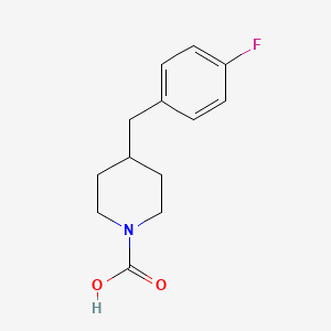 molecular formula C13H16FNO2 B14200639 4-[(4-Fluorophenyl)methyl]piperidine-1-carboxylic acid CAS No. 916134-94-6