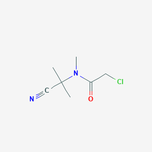 molecular formula C7H11ClN2O B1420066 2-chloro-N-(1-cyano-1-methylethyl)-N-methylacetamide CAS No. 1158075-57-0