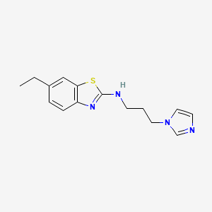 molecular formula C15H18N4S B1420067 6-ethyl-N-[3-(1H-imidazol-1-yl)propyl]-1,3-benzothiazol-2-amine CAS No. 1177285-05-0